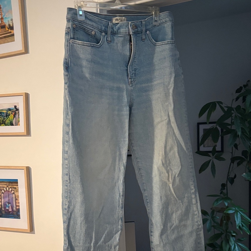 Madewell Light Blue Denim Jeans with Silver Hardware